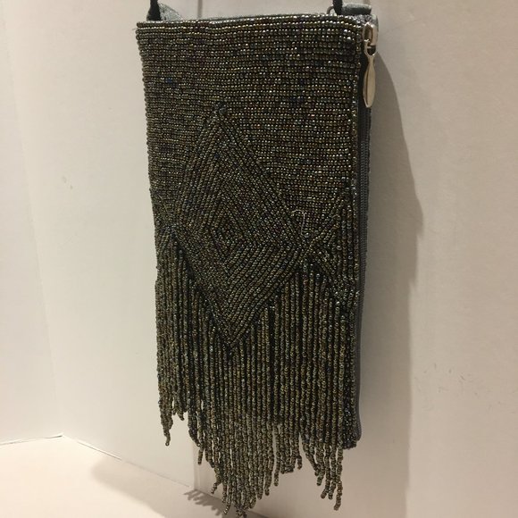 GRAY BEADED PHONE BAG - Picture 9 of 14